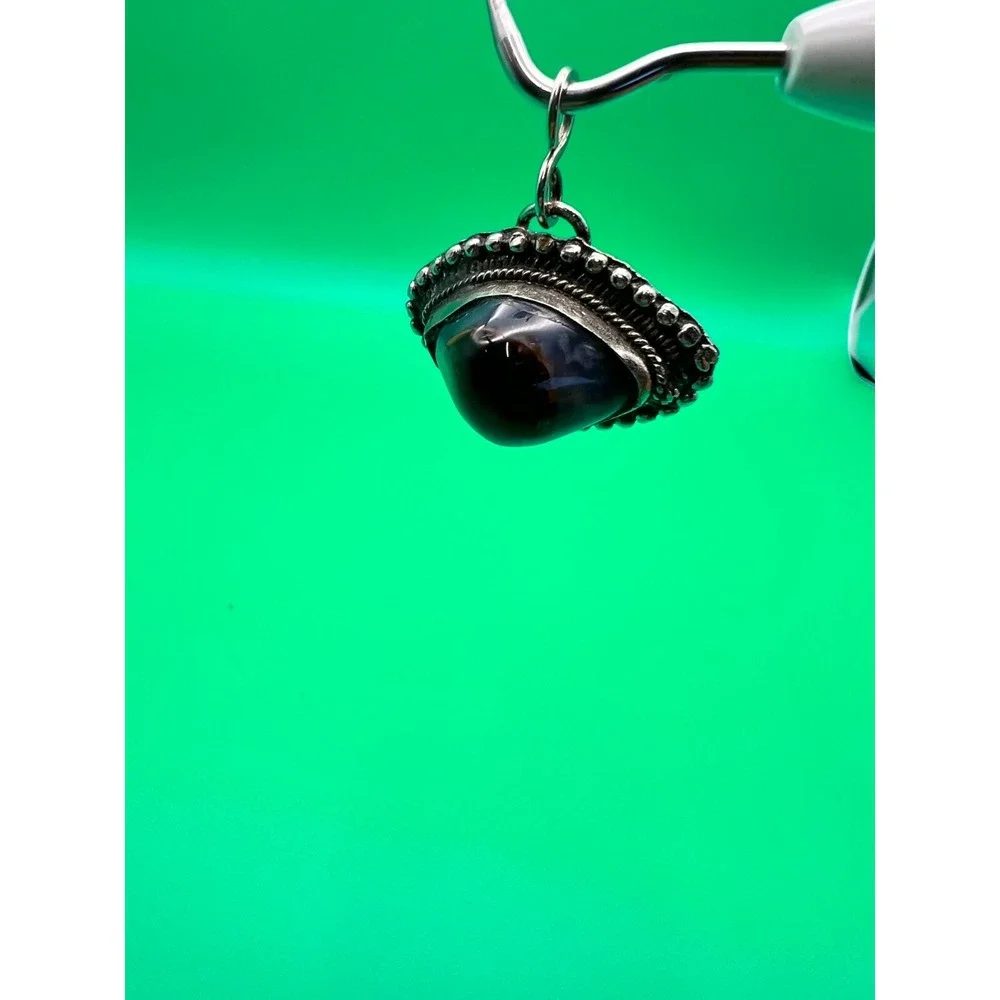 Vintage Natural Black‎ Stone Pendant Jewelry